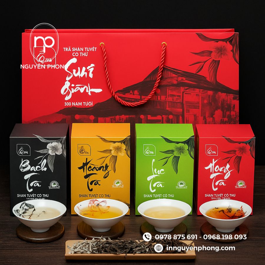 In hộp giấy đựng trà Shan Tuyết cổ thụ 